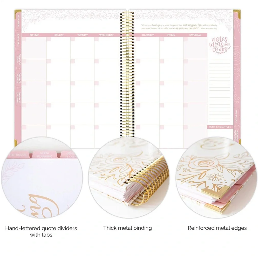 Silver Hard Cover Wedding Day Planner & Organizer